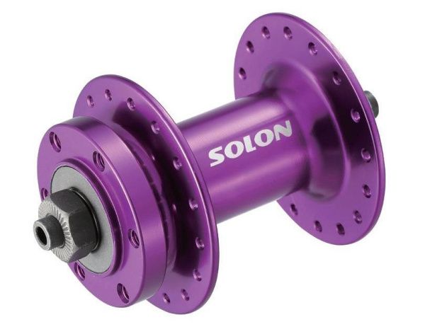 Втулка передняя Solon DH701F 36H DISC M9*100mm, эксцентрик, крепление IS6, черная Втулка передняя Solon DH701F 36H DISC M9*100mm, эксцентрик, крепление IS6, черная